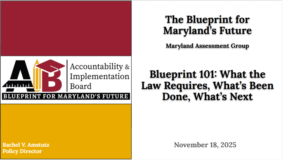 Blueprint 101: What the Law Requires, What Been Done, What's Next